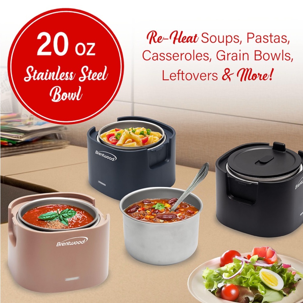 ✅NEW “Brentwood®”110-Volt 50-Watt Portable Leakproof Electric Lunch Box,